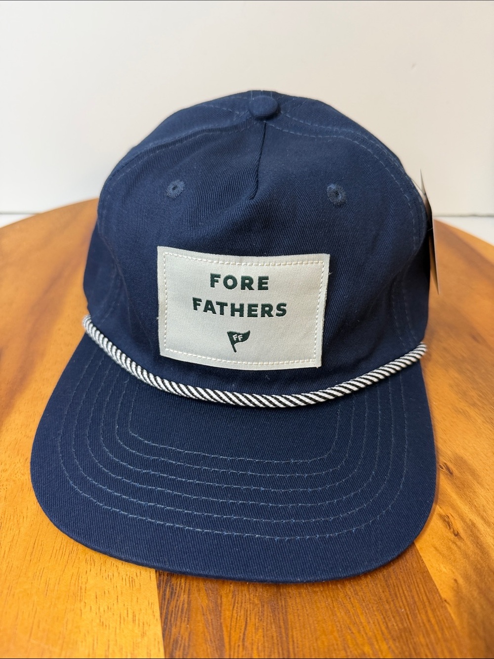 NWT Fore Fathers Navy Blue Dad Rope Hat, adjustable, Diapers Grass Grills